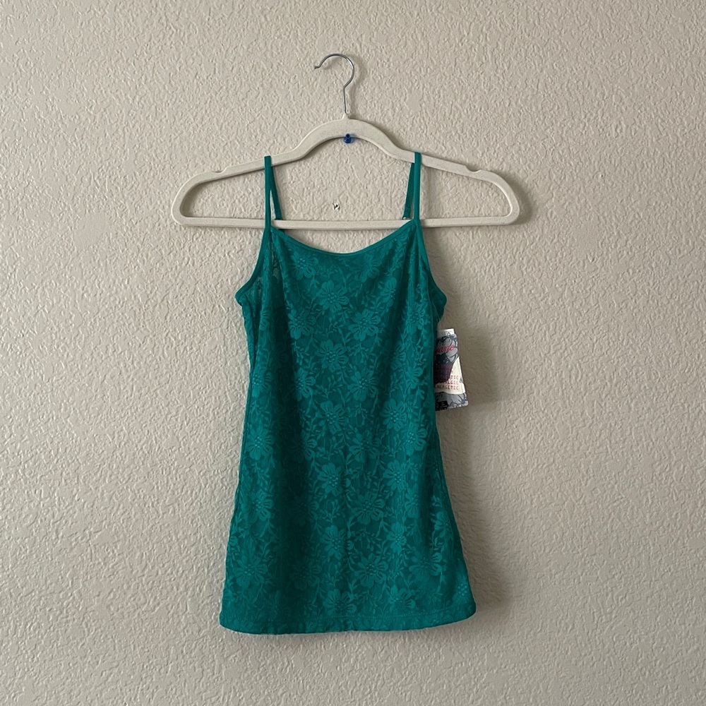 Grane Y2K Lace Cami Green Indie Camisole Green